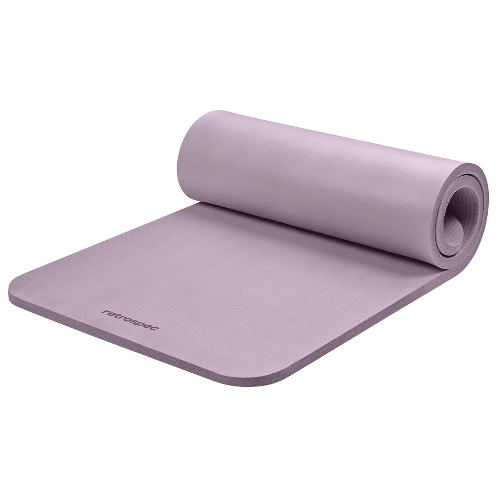 Solana Yoga Mat 1" Thick with Nylon Strap Non Slip Exercise Mat