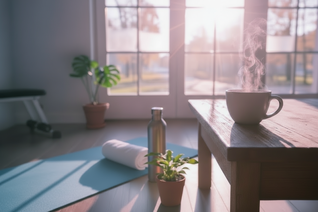 perfect. make sure the yoga matt is lying down flat